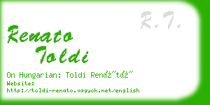 renato toldi business card
